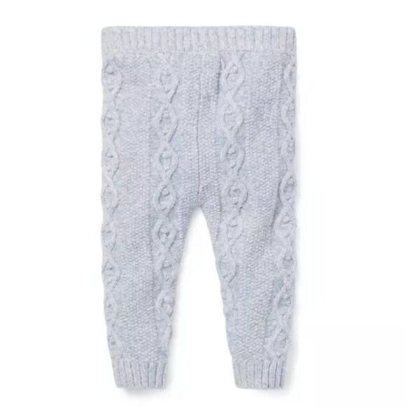 Janie and Jack 100047777 Blue The Cozy Cable Knit Baby Pant size 0-3 months NWT - Picture 2 of 10